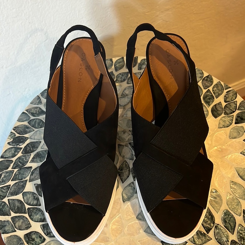 CASLON - WEDGES (black suede)